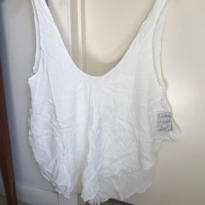 Free people intimates white flowy tank size M
